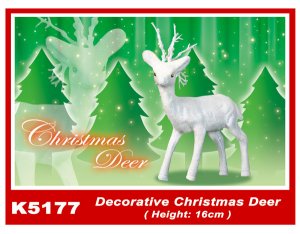 K5177 Decorative Christmas Deer (Height: 16cm)