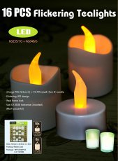 K6235*2 S/2 FLICKING TEALIGHTS