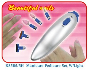 K8385/5H Manicure Pedicure Set W/Light