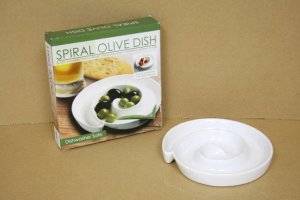 CK5333 CERAMIC SPIRAL OLIVE DISH