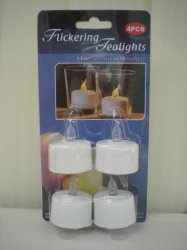 K6235/4 S/4 FLICKERING LED TEALIGHT