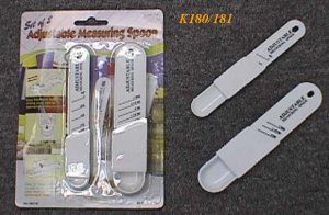 K180/181 ADJUSTABLE MEASURING SPOON SET (S/2 PCS)