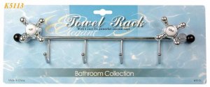 K5113 \"FAUCET\" DESIGN TOWEL RACK(4 PCS) W/2 SUCTION CUP