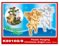 K8916G/S Plastic Hanging Christmas Angel(Height:13cm)