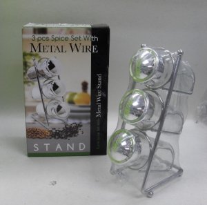 K6161 3 PCS SPICE SET W/METAL WIRE STAND