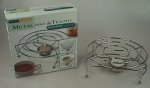 K5699V2 METAL DISH & TEA POT WARMER W/CANDLES