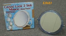 K8681 ARYLIC LOOK 2 SIDES MIRROR W/METAL SCREWS (18CM)