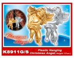 K8911G/S Plastic Hanging Christmas Angel(Height:27cm)