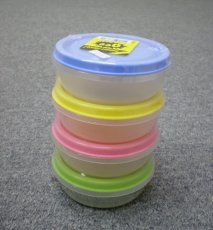 K5838/4 S/4 PLASTIC ROUND SHAPE STORAGE BOX(DIA:10CM)