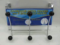 K6155 OVERDOOR METAL HANGER WITH 6 BALL DECO HOOKS