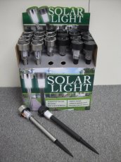 K6168+6169 SOLAR LED LIGHT ROD (S.S) W/PLASTIC POLE