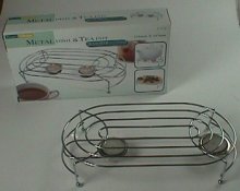 K5698V2 METAL DISH & TEA POT WARMER W/CANDLES