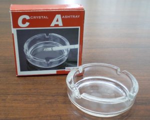 CK5595 CRYSTAL LOOK GLASS ASHTRAY