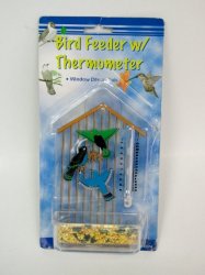 K680 WINDOW BIRD FEEDER W/THERMOMETER