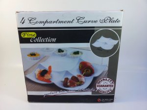 CK1655 4 COMPARTMENTS SQUARE CERAMIC DISH