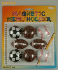 K3055/8 S/8 SPORT BALL MAGNET MEMO HOLDER