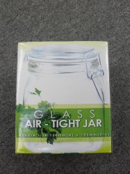 CK1354 GLASS STORAGE JAR W/ AIR-TIGHT LID(10X10X13CM)