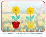 K2299F/2 2pcs Sunflower Memo-Stand