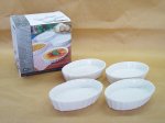 CK1217/4 SET OF 4 PCS OVAL DISH