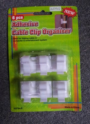 K8794/6 ADHESIVE CABLE CLIP ORGANISER