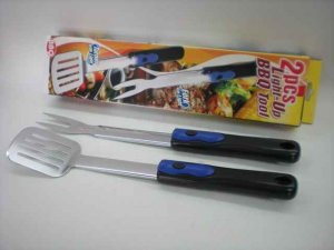 K5612AB S/2 LED LIGHT BBQ TOOLS (FORK & TURNER)