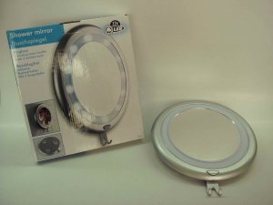 K6272 12 LED LIGHT FOGLESS SHOWER MIRROR (DIA: 9\")