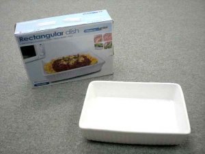 CK1280 RECTANGULAR SHAPE PORCELAIN DISH (30L X 21W X 7H CM)