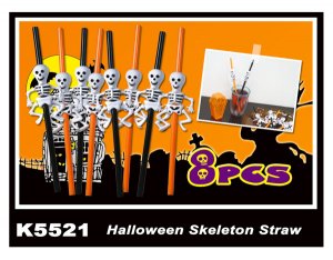 K5521 Halloween Skeleton Straw