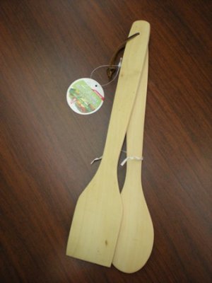 K5508 2 PCS WOODEN LADLE & SPOON (40cm)