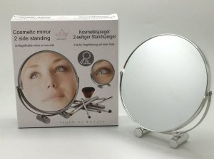 K6592 DIA: 16 CM METAL 2 SIDES MIRROR.