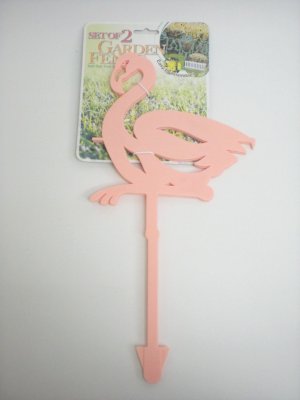 K2199/2 FLAMINGO DESIGN PLASTIC GARDEN FENCE(2PCS)