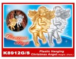 K8912G/S Plastic Hanging Christmas Angel(Height:27cm)