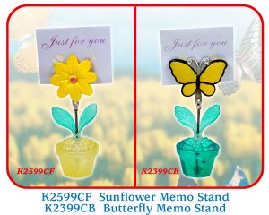 K2599CF Sunflower Memo Stand K2399CB Butterlly Memo Stand