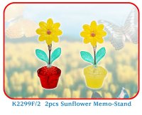 K2299F/2 2pcs Sunflower Memo-Stand