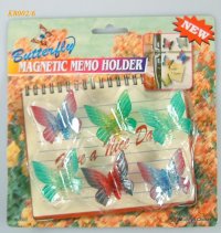 K8002/6 6PCS BUTTERFLY MAGNETIC MEMO HOLDER