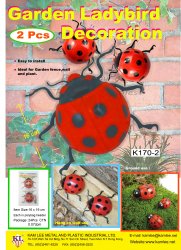 K170*2P S/2 GARDEN DECORATIVE LADYBIRD