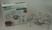 K5699V2 METAL DISH & TEA POT WARMER W/CANDLES